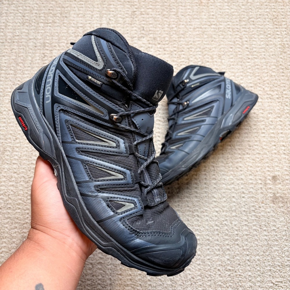 Salomon X Ultra Mid Gore-Tex Hiking Boots Mens 11 Black Grey